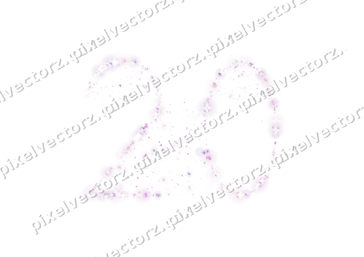 Seamless glitter number 20 in magenta on a transparent background