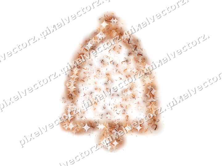 Seamless glitter bell of candy canes on a transparent background