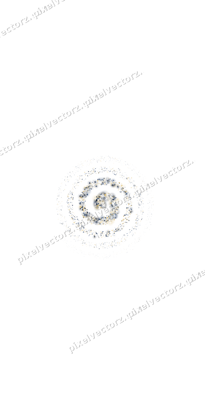 Seamless glitter spiral in dark blue on a transparent background