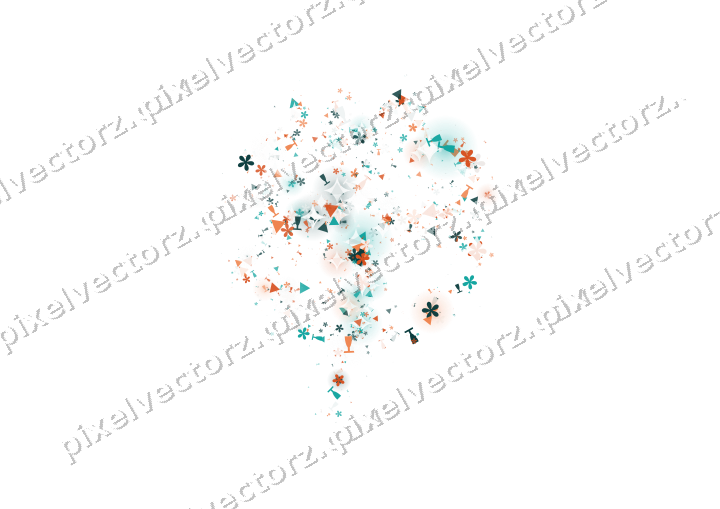 Seamless glitter four leaf clover on a transparent background