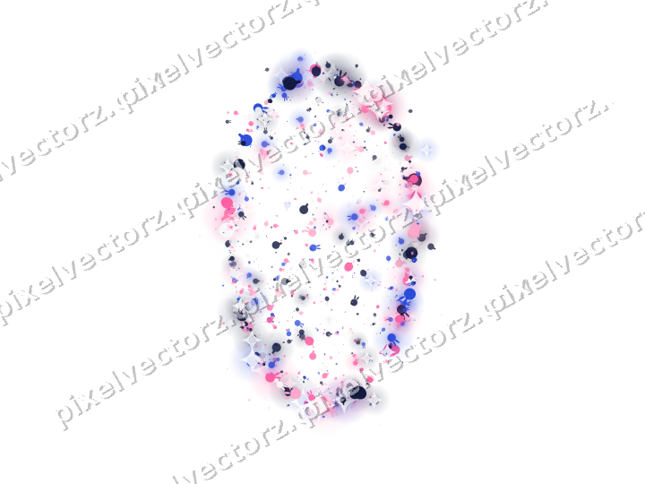 Seamless glitter easter egg in pink on a transparent background