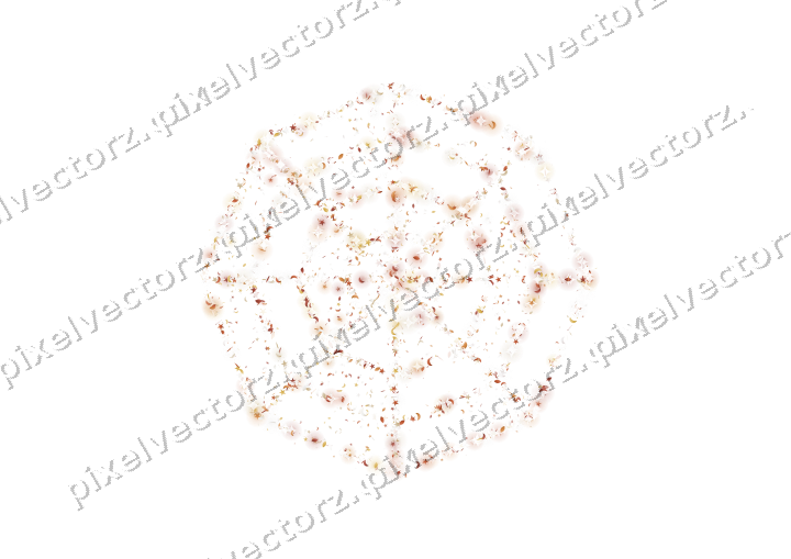 Seamless glitter spider web in orange on a transparent background