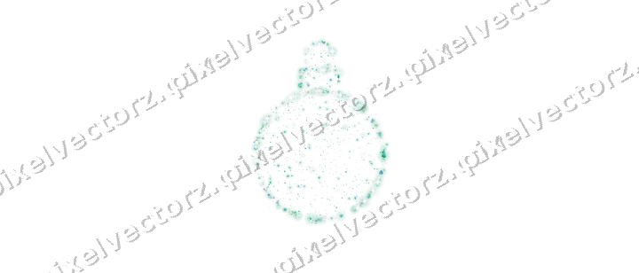 Seamless glitter bauble in green and teal on a transparent background