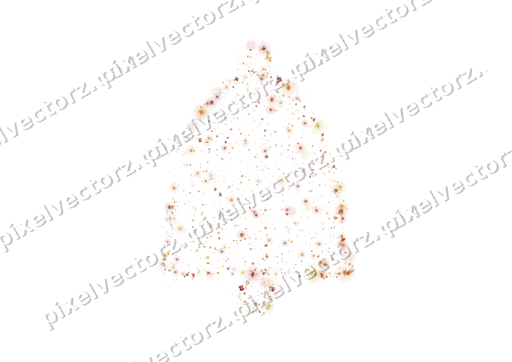 Seamless glitter bell in orange and amber on a transparent background
