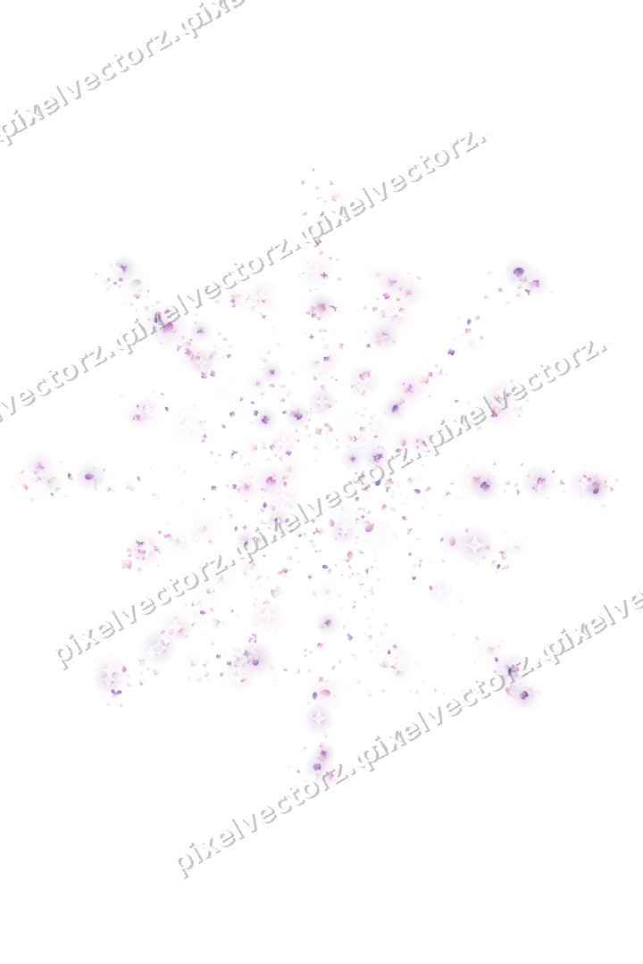 Seamless glitter firework in magenta on a transparent background