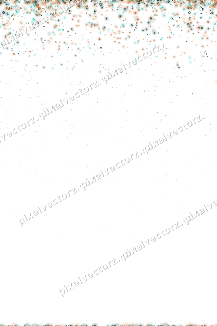 Seamless falling glitter of bats and rings on a transparent background