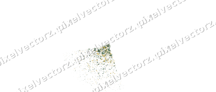 Seamless glitter corner in dark green on a transparent background