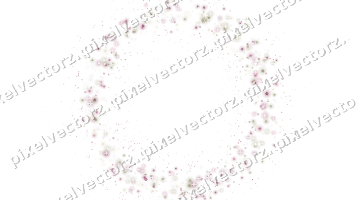 Seamless glitter wreath of snowflakes on a transparent background