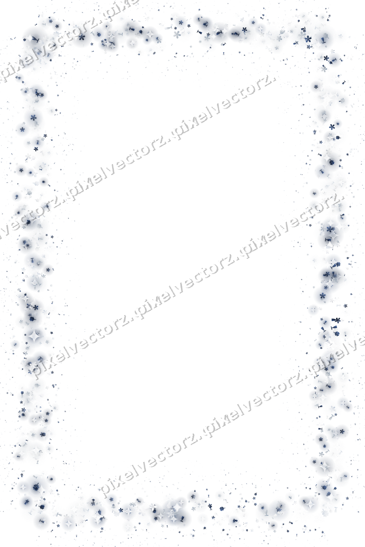Seamless glitter frame in dark blue on a transparent background