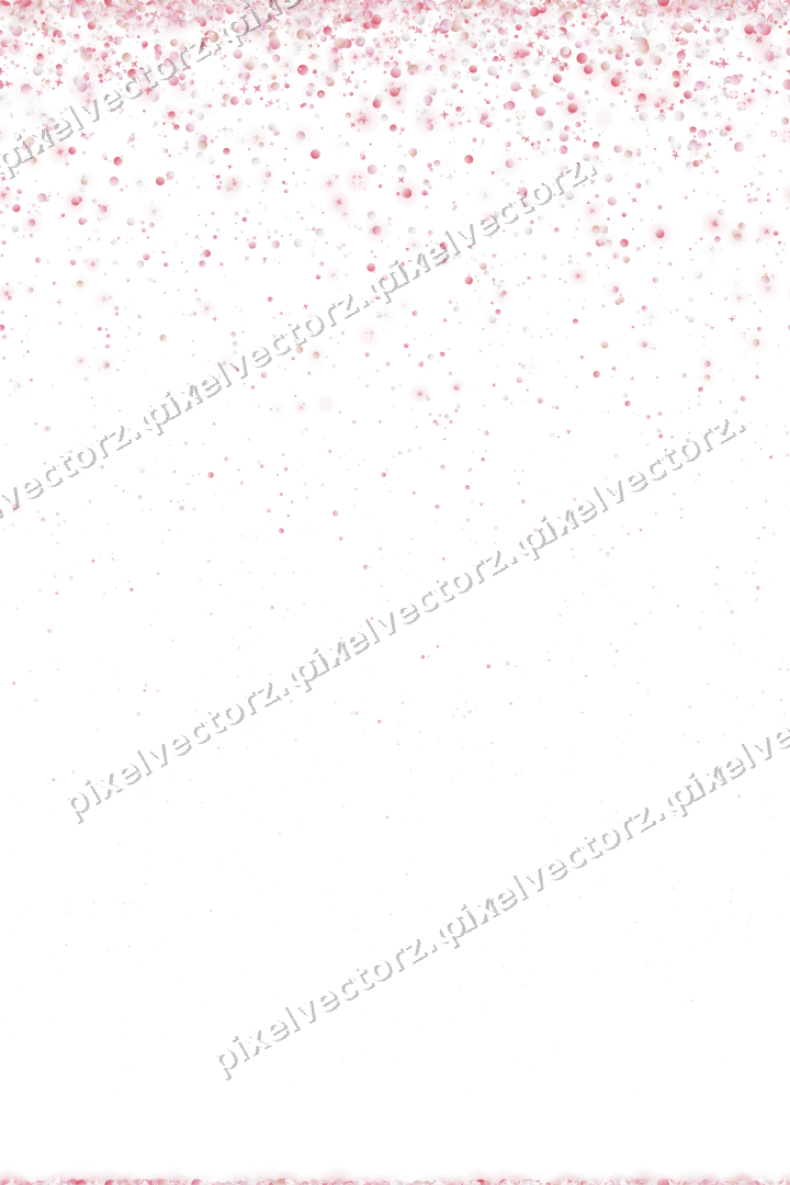 Seamless falling glitter of stars and dots on a transparent background