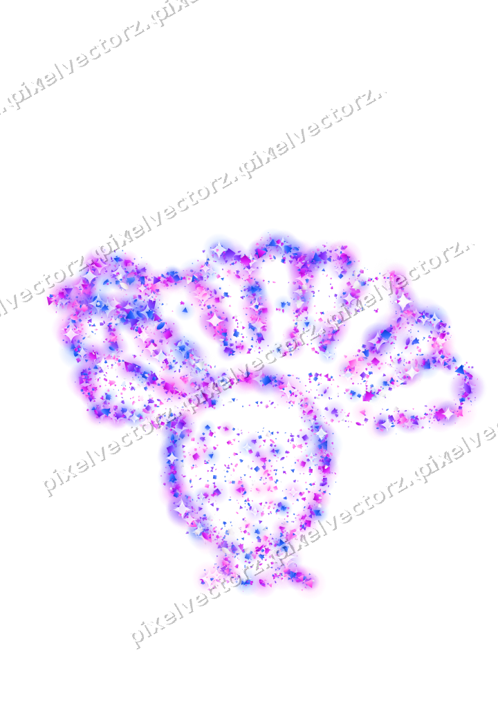 Seamless glitter turkey of bells and gifts on a transparent background