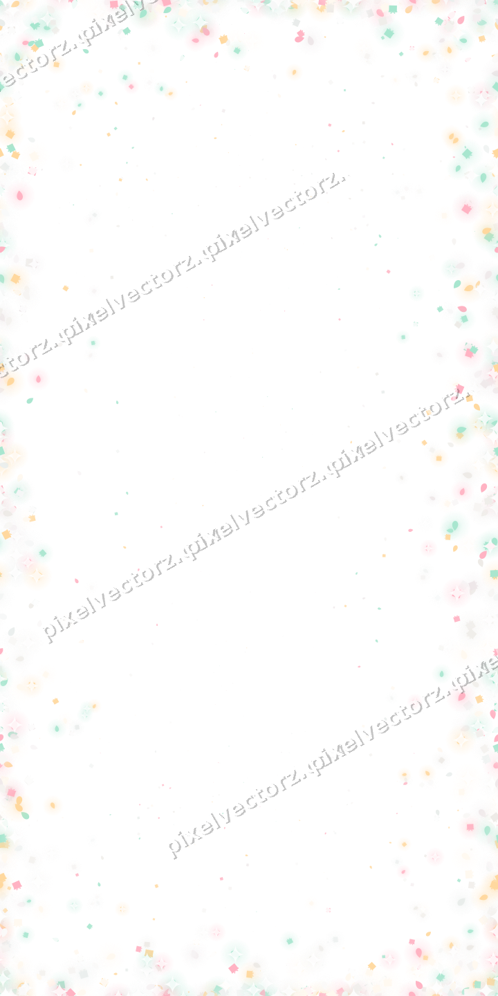 Seamless glitter vignette in pale pink on a transparent background