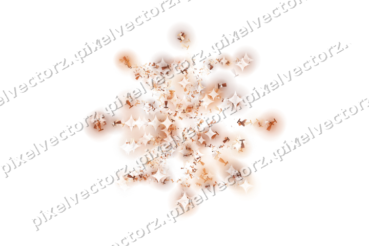 Seamless glitter firework on a transparent background