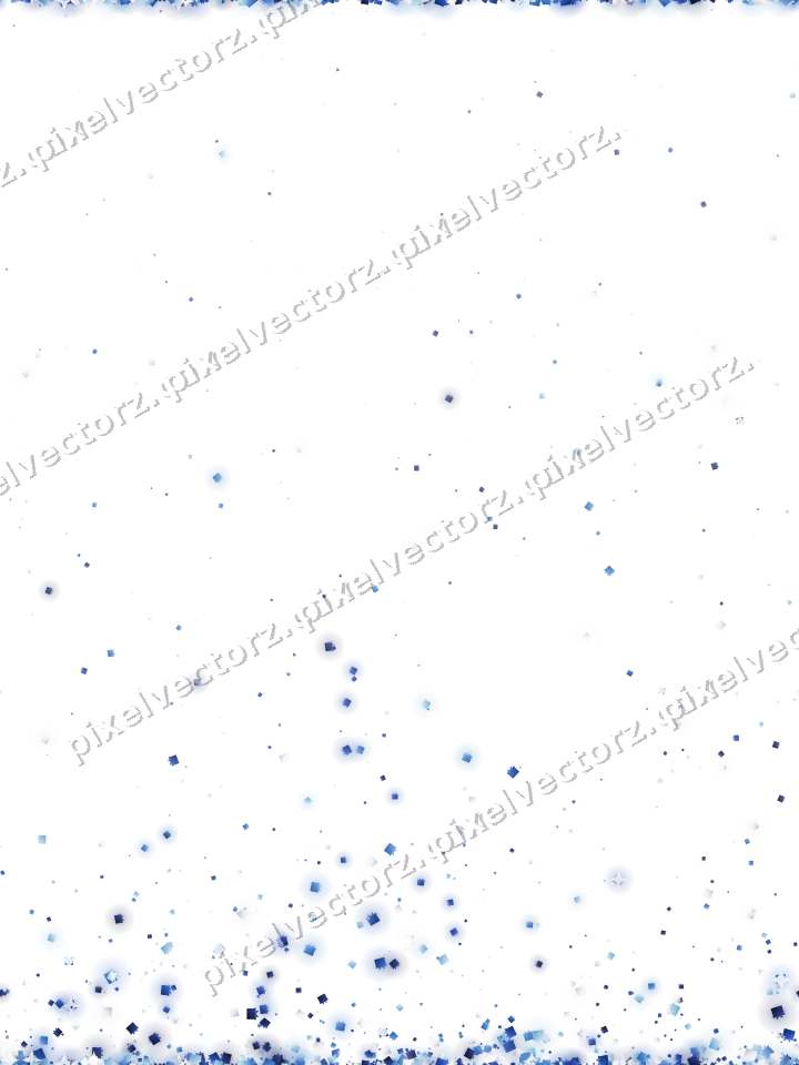 Seamless rising glitter of gifts in blue on a transparent background