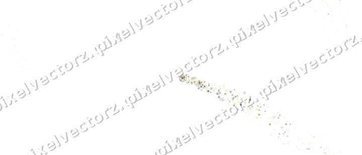Seamless star trail in yellow and grey on a transparent background
