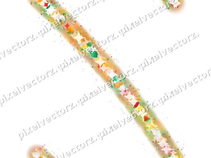 Seamless glitter arc in red and orange on a transparent background