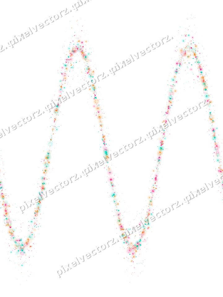 Seamless glitter wave in pink and orange on a transparent background