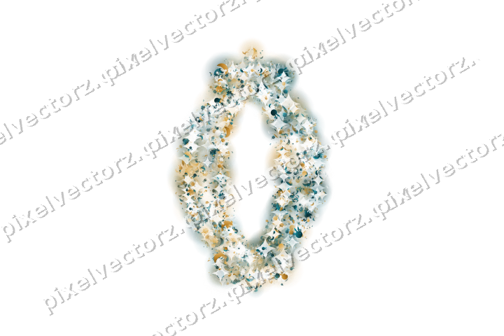 Seamless glitter lantern in amber on a transparent background
