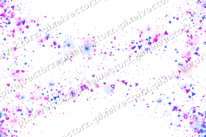 Seamless glitter wreath in purple and blue on a transparent background