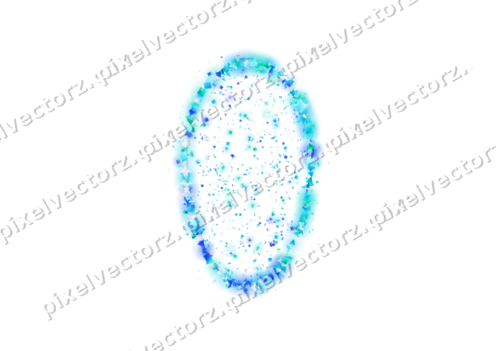 Seamless glitter easter egg in cyan on a transparent background