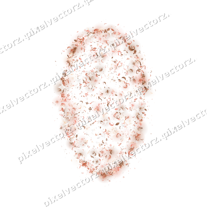Seamless glitter easter egg in orange on a transparent background