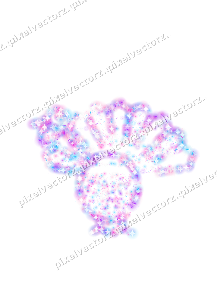 Seamless glitter turkey of shards on a transparent background