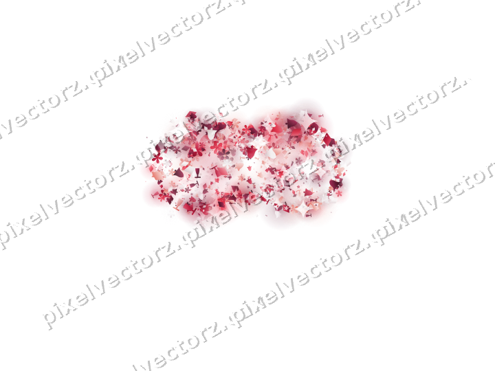 Seamless glitter carnival mask in pink on a transparent background