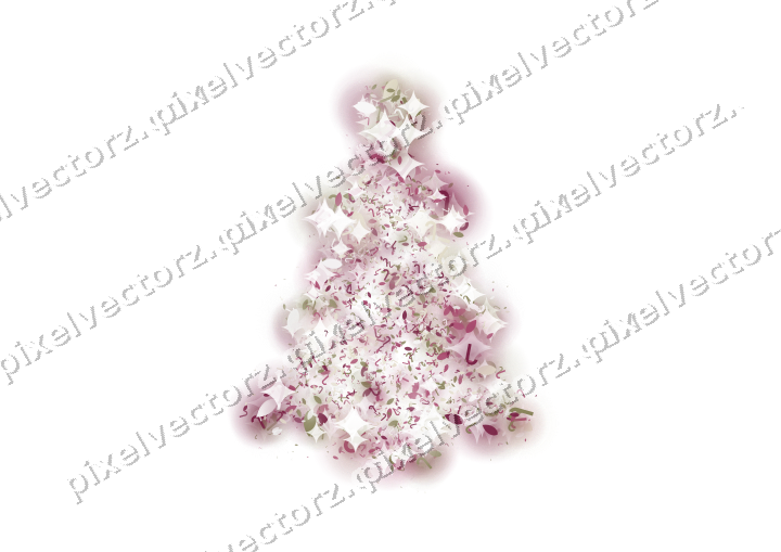 Seamless glitter christmas tree on a transparent background