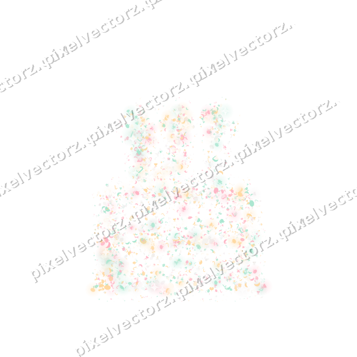 Seamless glitter birthday cake on a transparent background