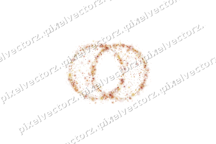 Seamless glitter wedding rings in orange on a transparent background