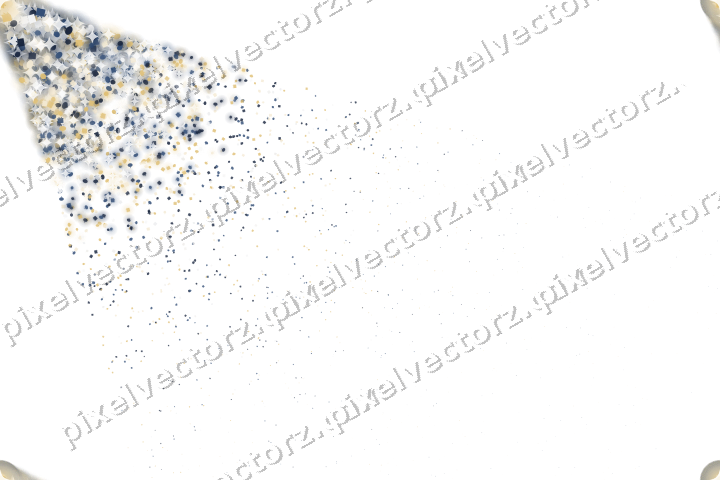 Seamless glitter corner in dark blue on a transparent background