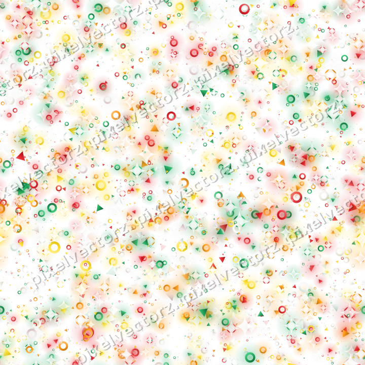 Seamless glitter scatter in red and orange on a transparent background