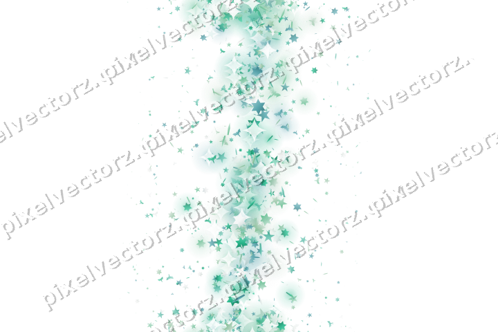Seamless glitter band of stars and bats on a transparent background