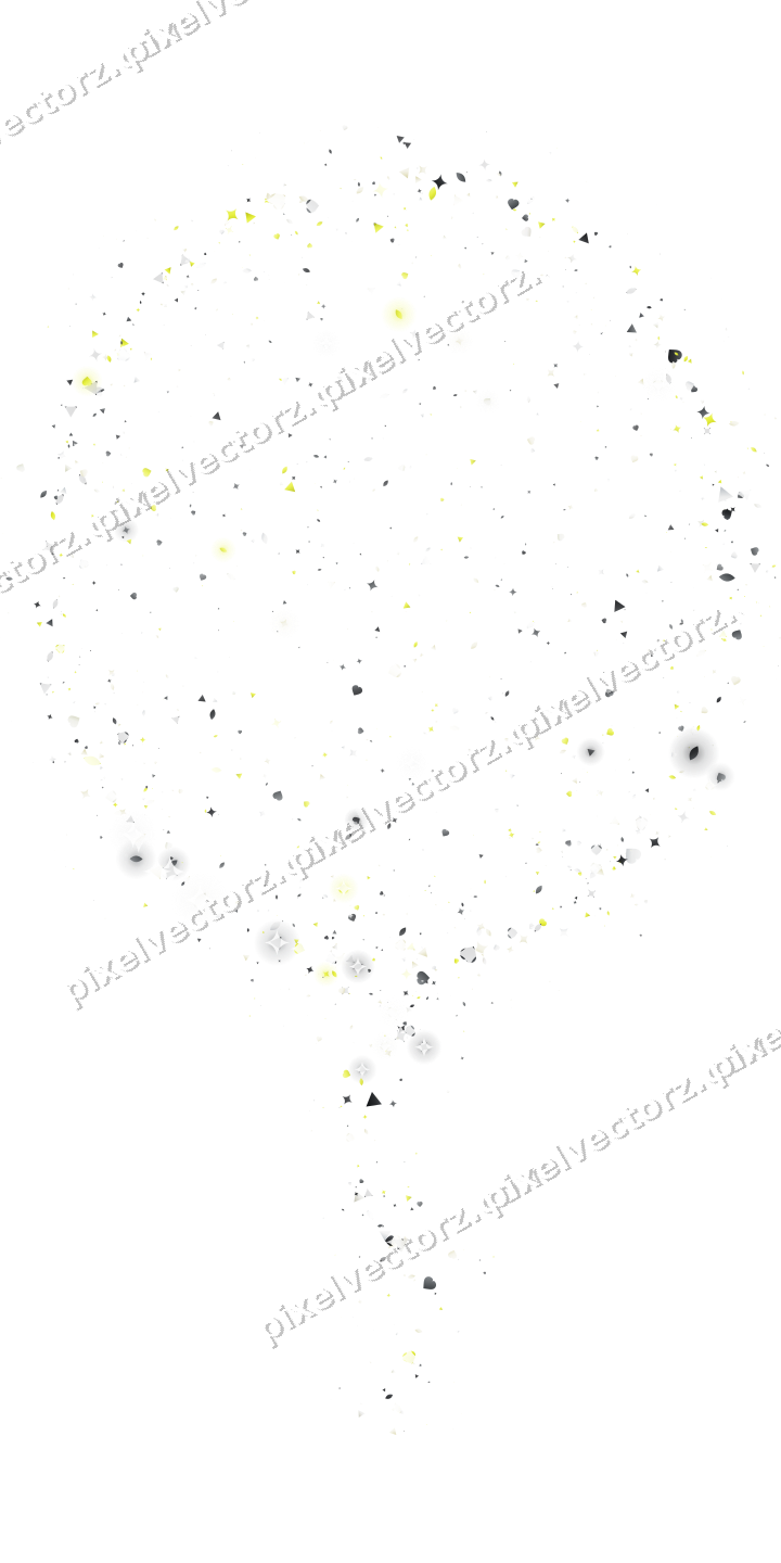Seamless glitter balloon in yellow on a transparent background
