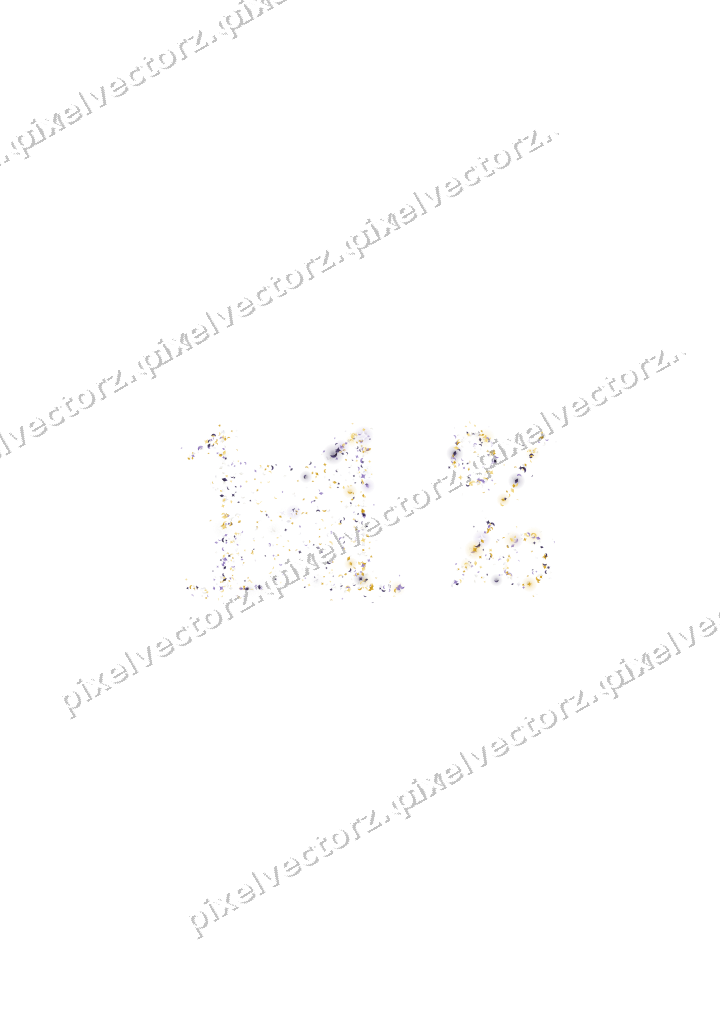 Seamless glitter number 11% in amber on a transparent background