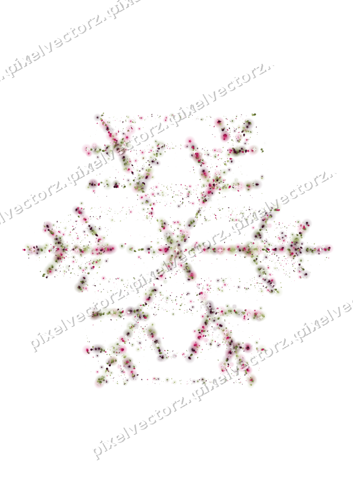 Seamless glitter snowflake in lime on a transparent background