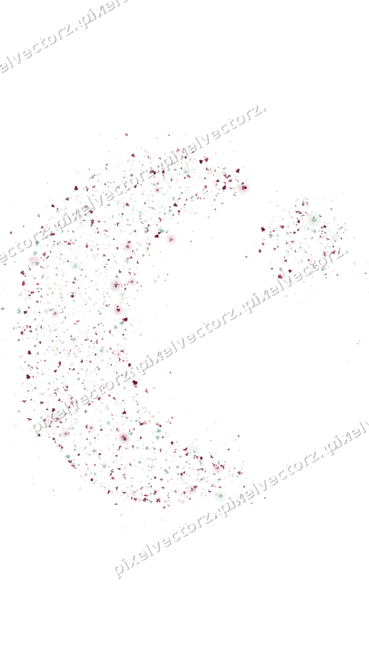Seamless glitter crescent moon on a transparent background