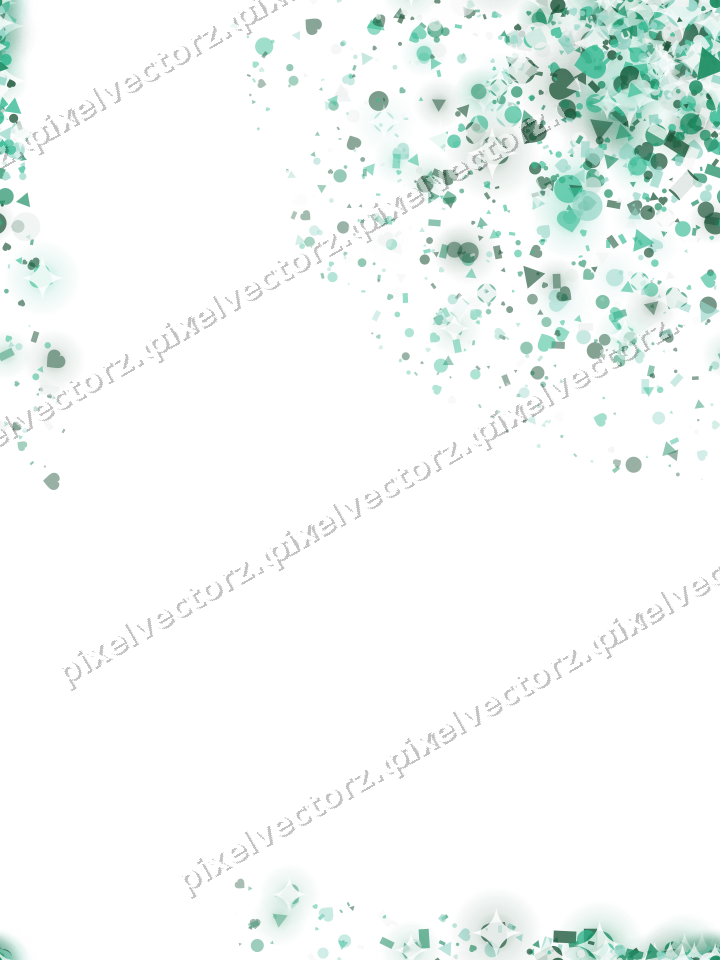 Nahtloser Glitzerfächer aus Herzen und Punkten auf transparentem Grund