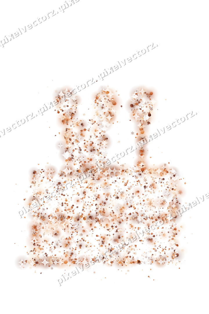 Seamless glitter birthday cake on a transparent background