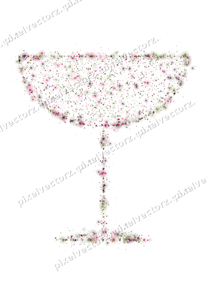Seamless glitter champagne coupe in lime on a transparent background