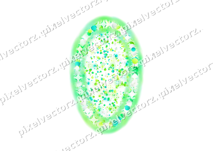 Seamless glitter easter egg of dots on a transparent background