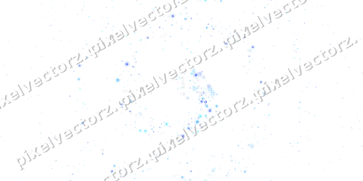 Seamless glitter spiral of rings in cyan on a transparent background