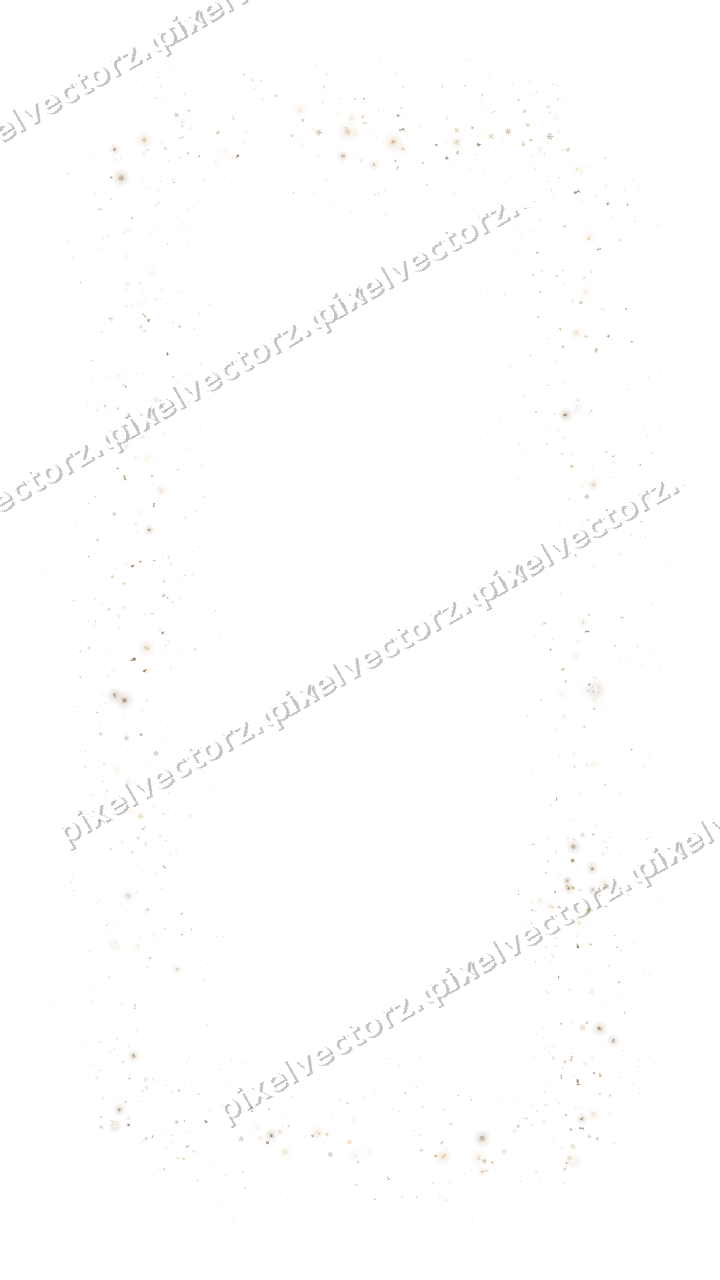 Seamless glitter frame in amber on a transparent background