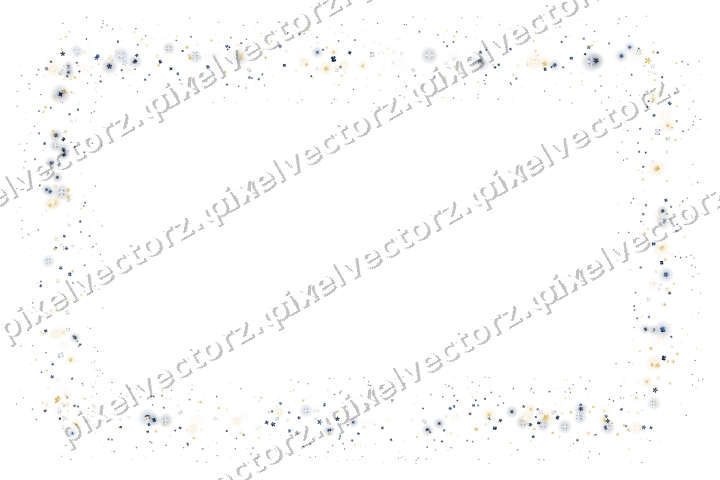 Seamless glitter frame in dark blue on a transparent background