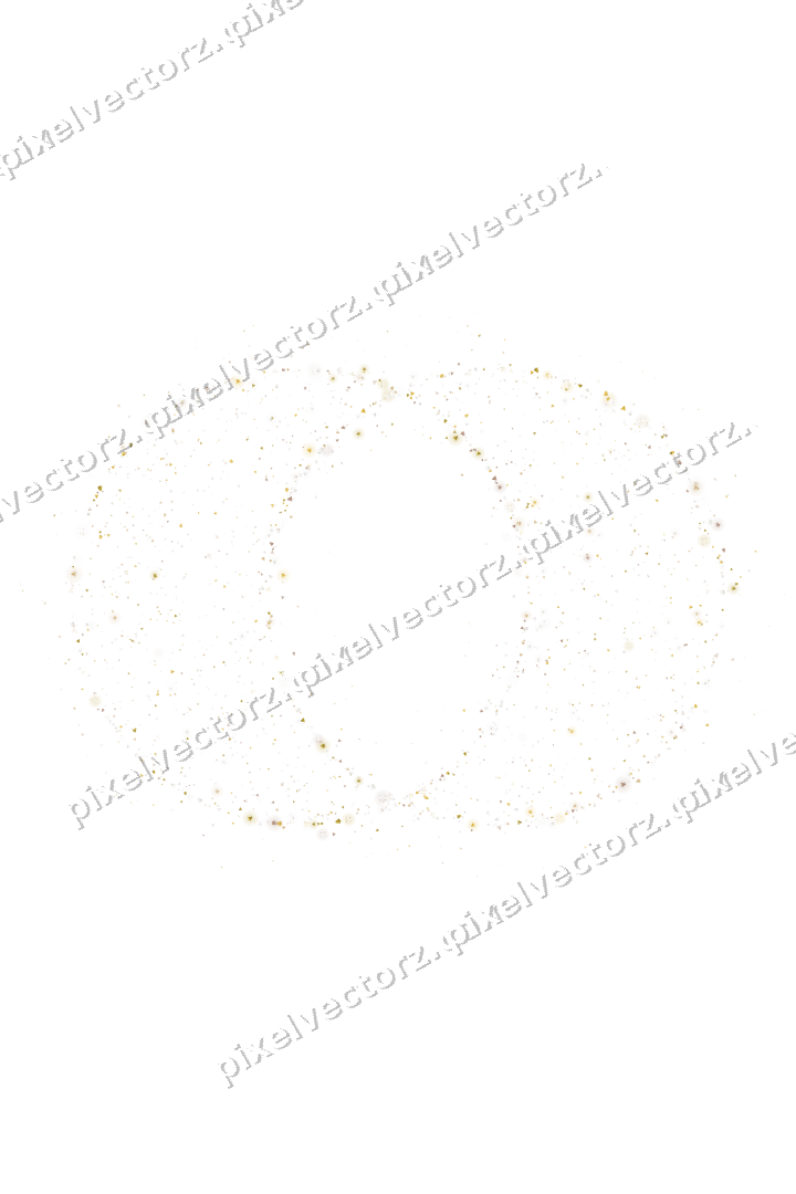 Seamless glitter wedding rings in amber on a transparent background