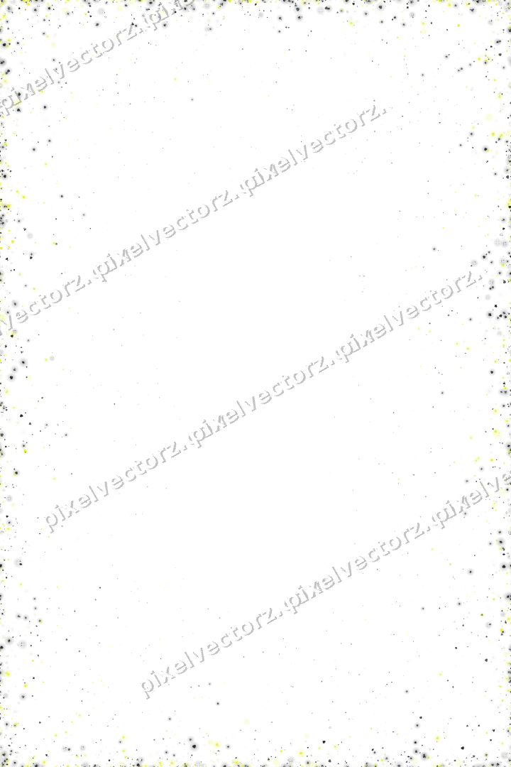 Seamless glitter vignette in yellow on a transparent background