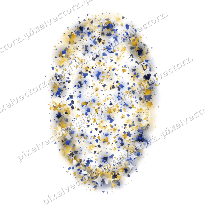Seamless glitter easter egg of bells on a transparent background