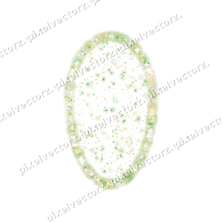 Seamless glitter easter egg in lime on a transparent background