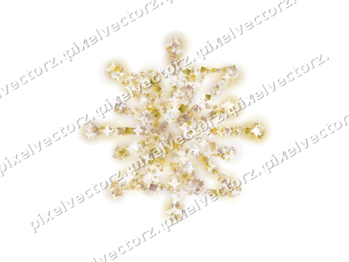 Seamless glitter firework in amber on a transparent background