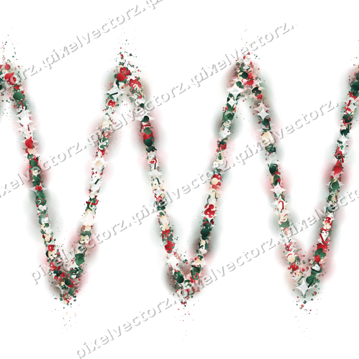 Seamless glitter wave in dark green on a transparent background